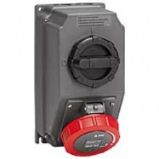 Coffret monoprise Hypra - IP66/67-55 - 32 A - 380/415 V~ - 3P+N+T - avec interrupteur