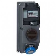 Coffret monoprise Hypra - IP66/67-55- 32 A - 200/250 V~ - 2P+T - interrupteur+disjoncteur différentiel