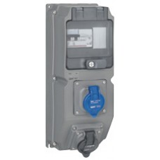 Coffret multiprises Hypra - IP44 - 2 prises 200/250 V~ - disjoncteur différentiel