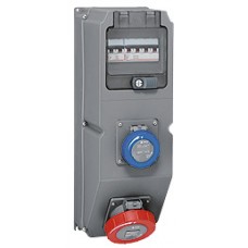 Coffret multiprises Hypra - IP66/67-55 - 2 prises (1 prise  32 A 3P+N+T) - disjonteur