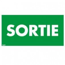 Etiquette signalisation additionnelle pour BAES - ''SORTIE''