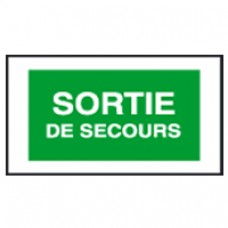Plaque signalisation additionnelle Arcor - ''Sortie de secours''