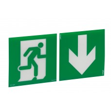 Etiquettes signalisation universelle et recyclable (2) - picto + flèche