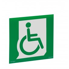 Etiquette ECO de signalisation amovible et recyclable - évac mobilité réduite