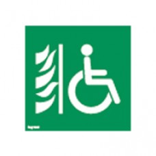 Etiquette ECO de signalisation amovible et recyclable - espace attente sécurisé