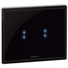 Plaque tactile Céliane Radio/Zigbee - pour réf. 672 34/36 - Graphite