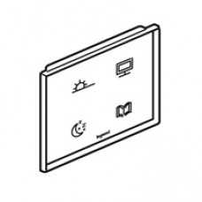 Commande tactile 4 scénarios Céliane Radio - lever/coucher/TV/repos - Verre Graphite