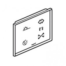 Commande tactile 4 scénarios Céliane Radio - lev/cou/ouv/ferm rideaux -Verre Graphite