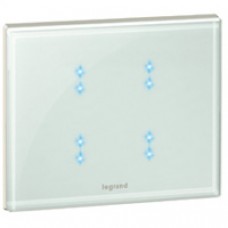 Commande Céliane tactile de base pr 1 ou 2 contrôleurs - Verre Kaolin