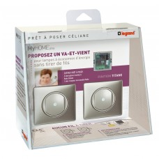 Prêt à poser programme céliane - va et vient pour lampes à éco d'énergie ou leds - titane
