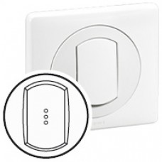 Enjoliveur simple à voyant Céliane - IP 44 - pour réf. 670 01/31 - blanc
