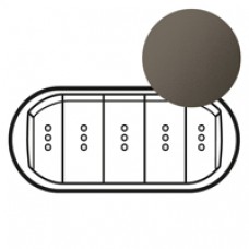 Enjoliveur Céliane - VV/poussoir 5 cdes compactes à voyant -doigt large graphite