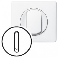 Enjoliveur Céliane - Interrupteur va-et-vient / poussoir silencieux - blanc
