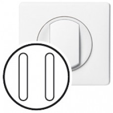 Enjoliveur Céliane - double Interrupteur va-et-vient / double poussoir silencieux - blanc