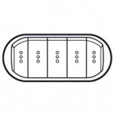 Enjoliveur Céliane - interrupteur va-et-vient / poussoir 5 cdes compactes à voyant - titane