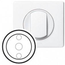 Enjoliveur Céliane - commande tactile pour volets roulants - verre kaolin/blanc