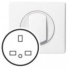 Enjoliveur Céliane - prise 2P+T standard BS - blanc