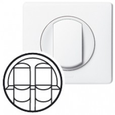 Enjoliveur Céliane - prise double RJ-45 - blanc