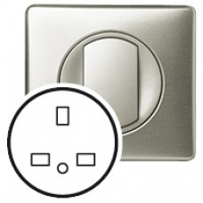 Enjoliveur Céliane - prise 2P+T standard BS - titane
