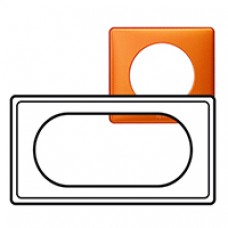Plaque Céliane - Métal - 4/5 modules - Orange Snake