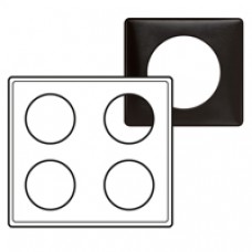 Plaque Céliane - Métal - 2 x 2 postes - Carbone