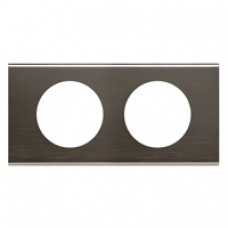 Plaque Céliane - Matières - 2 postes - Black Nickel