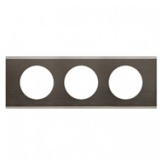 Plaque Céliane - Matières - 3 postes - Black Nickel