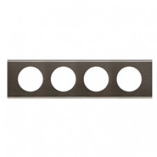 Plaque Céliane - Matières - 4 postes - Black Nickel