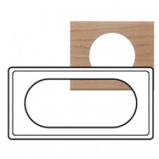 Plaque Céliane - Matières - 4/5 modules - Chêne Blanchi