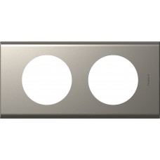 Plaque Céliane - 2 postes - nickel velours