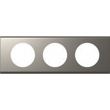 Plaque Céliane - 3 postes - nickel velours