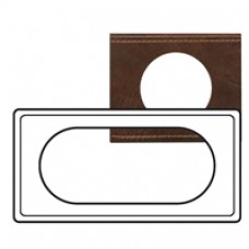 Plaque Céliane - 4/5 modules - cuir brun texturé