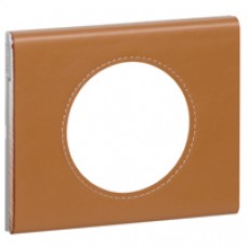 Plaque Céliane - Matières - 1 poste - Cuir Caramel
