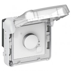 Thermostat électronique d'ambiance Prog Plexo composable gris/blanc