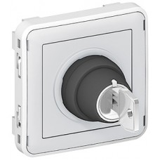 Interrupteur à clé -3A - 250 V Ronis n° 455 Prog Plexo composable gris - 2 positions