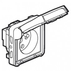 Prise 2P+T à détrompage Prog Plexo composable gris - 16 A - 250 V