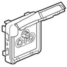 Prise TV-R-SAT Prog Plexo composable gris/blanc - avec démodulateur individuel