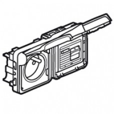 Prise différentielle 30 mA Prog Plexo composable gris - 16 A - 250 V