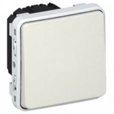 Poussoir NO+NF Prog Plexo composable blanc - 10 A