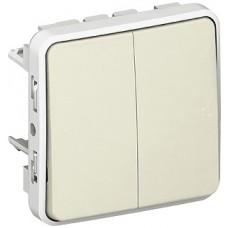 Double va-et-vient Prog Plexo composable blanc - 10 AX