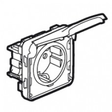 Prise 2P+T contact latéral de terre Prog Plexo composable blanc - 16 A - 250 V