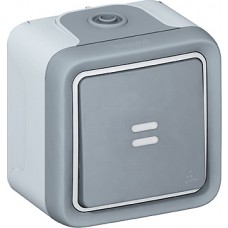 Va-et-vient témoin Prog Plexo complet saillie gris - 10 AX