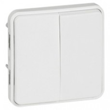 Double va-et-vient Prog Plexo composable blanc Artic - 10 AX - 250 V