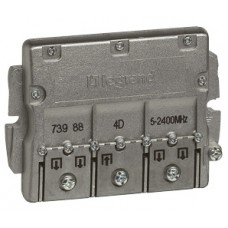 Répartiteur/dérivateur hertzien-satellite - 1 entrée 4 sorties - 5-2400 MHz