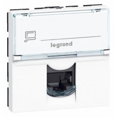 Prise RJ 45 Mosaic - Cat. 5e  - UTP - 1 module - blanc - LCS²