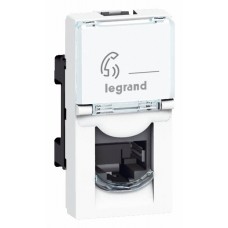 Prise RJ 45 Mosaic - Cat. 5e - FTP - 1 module - blanc - LCS²