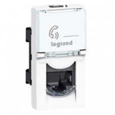 Prise RJ 45 Mosaic - Cat. 6 - FTP - antimicrobien - 1 module - Blanc - LCS²