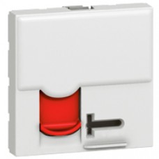 Prise RJ 45 Mosaic - accès contrôlé - cat.6A -  STP -  2 modules - blanc - LCS²