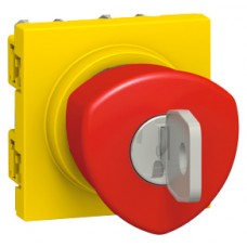 Poussoir coup de poing arrêt d'urgence Mosaic - à clé - 10 A - 2 mod