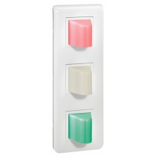 Hublot de couloir - pour programme 2 Présences - rouge + blanc + vert